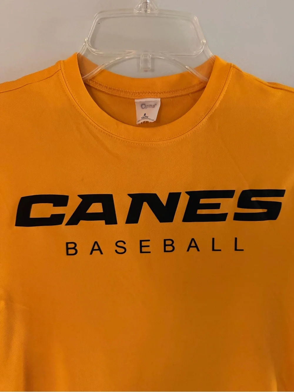 Canes Baseball Short-Sleeve T-Shirt in Yellow